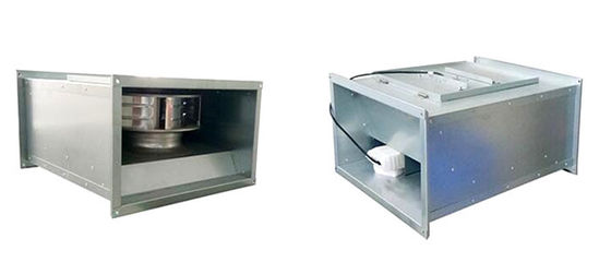 Square Rectangular Duct Fan Galvanized Steel Low Noise For Central Asia HVAC Ventilation