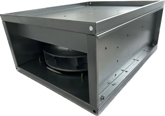 Rectangular Duct Fan Galvanized Steel Low Noise High Pressure Ventilation For HVAC